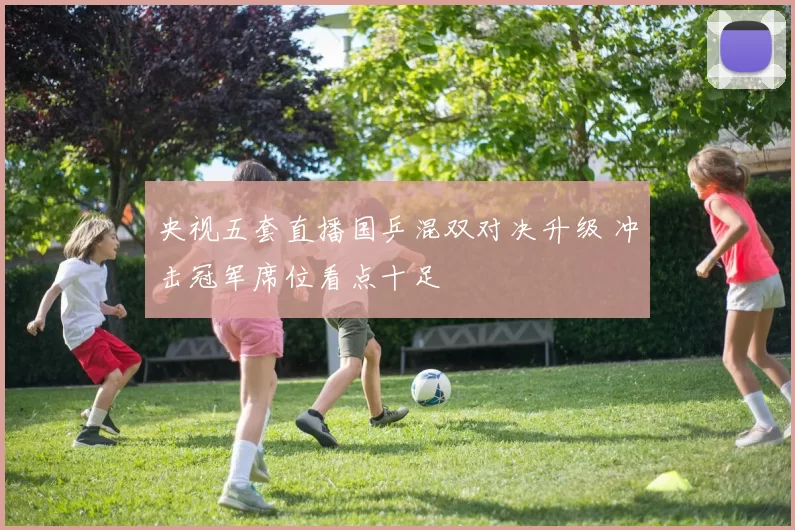 央视五套直播国乒混双对决升级 冲击冠军席位看点十足