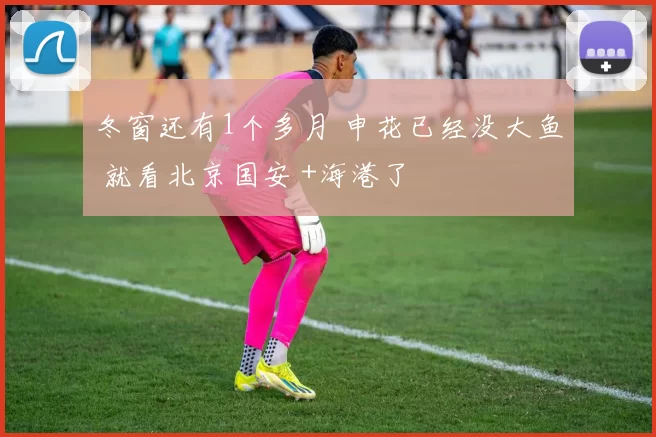 冬窗还有1个多月 申花已经没大鱼 就看北京国安 +海港了